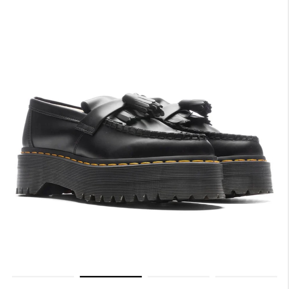Doc marten Black Platform Loafers with Tassels